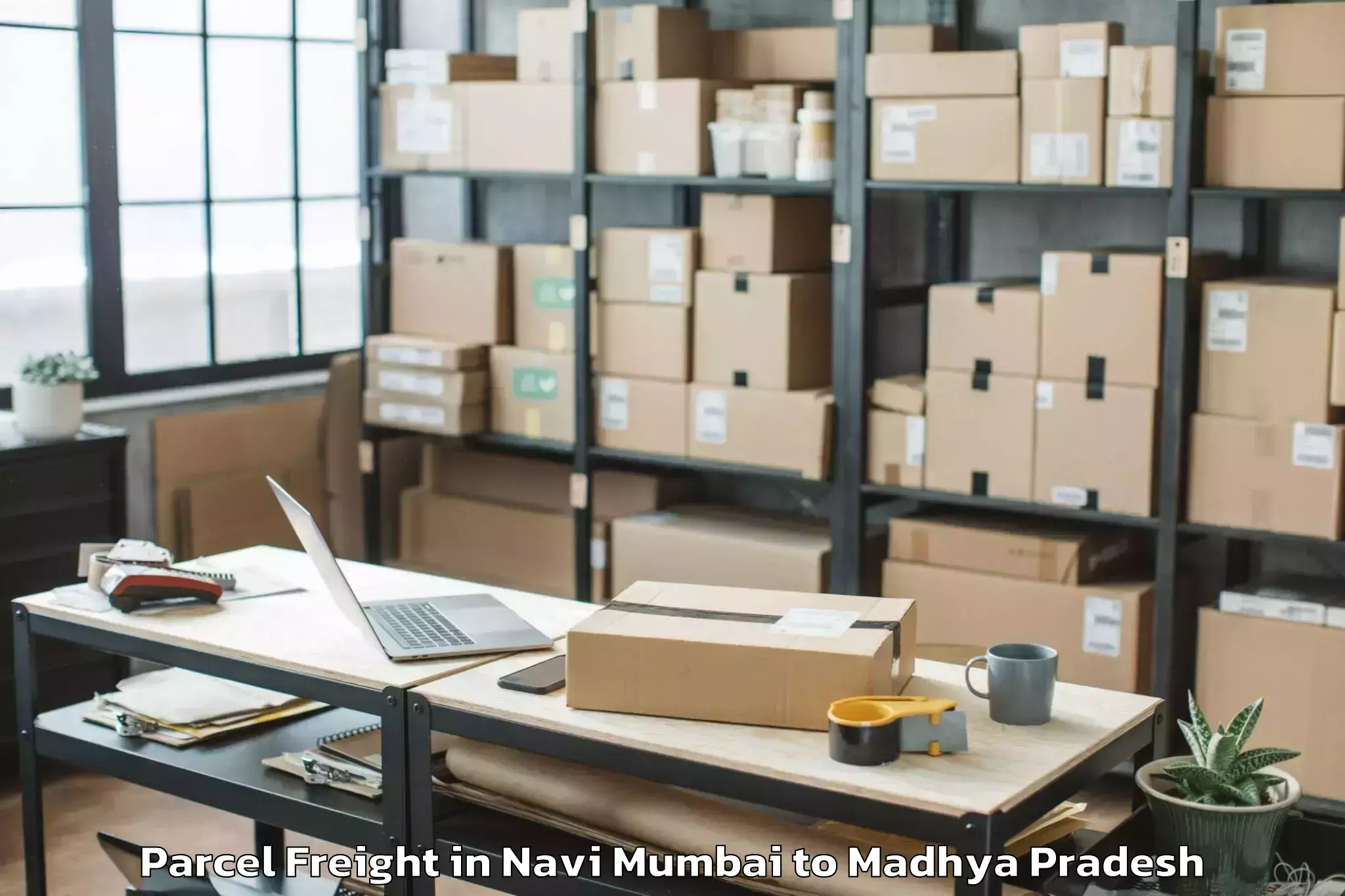 Book Your Navi Mumbai to Nasrullahganj Parcel Freight Today